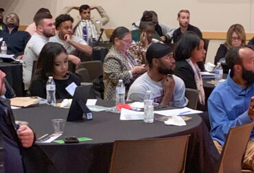 Participants at a diversity and sensitivity training workshop